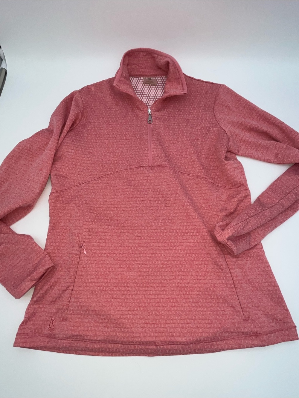 KATE Lord Women's Quarter-Zip Pullover Sweatshirt Rose lightweight athletic XS